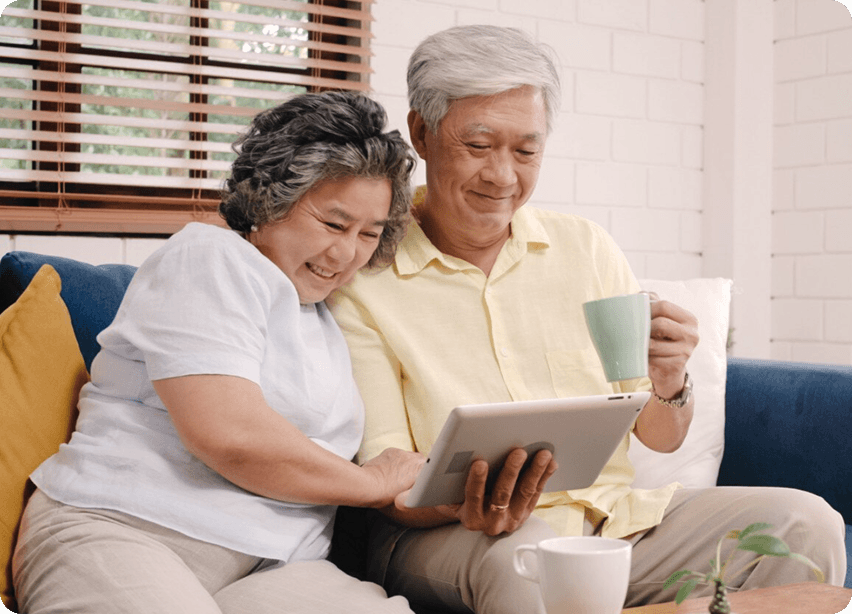 Illustration showing the benefits of smart home care